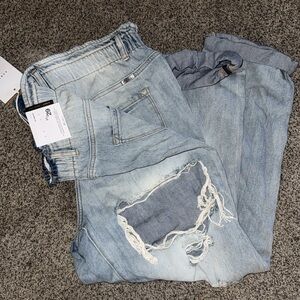 KanCan Light Blue Distressed Ankle Jeans